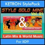 StyleGoldMine By PK Vol. 1  - Latin Mix and WorldMusic - 98 Styles for KETRON XD9 in PAT format