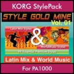 StyleGoldMine By PK Vol. 1  - Latin Mix and WorldMusic - 98 Styles for KORG PA1000 in STY format