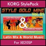StyleGoldMine By PK Vol. 1  - Latin Mix and WorldMusic - 98 Styles for KORG XE20SP in STY format