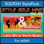 StyleGoldMine By PK Vol. 1  - Latin Mix and WorldMusic - 98 Styles for SOLTON MS60 in PAT format