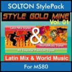 StyleGoldMine By PK Vol. 1  - Latin Mix and WorldMusic - 98 Styles for SOLTON MS80 in PAT format