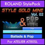 StyleGoldMine By PK Vol. 2  - Ballads and Pop - 86 Styles for ROLAND ATELIER AT80SL in STL format