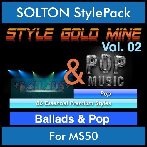 StyleGoldMine By PK Vol. 2  - Ballads and Pop - 86 Styles for SOLTON MS50 in PAT format StyleGoldMine By PK Vol. 2  - Ballads and Pop - 86 Styles for SOLTON MS50 in PAT format
