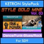 StyleGoldMine By PK Vol. 3  - Dance Funk Blues Rock - 82 Styles for KETRON SD9 in KST format