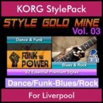 StyleGoldMine By PK Vol. 3  - Dance Funk Blues Rock - 82 Styles for KORG Liverpool in STY format