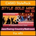 StyleGoldMine By PK Vol. 4  - Swing Jazz and Country Ballroom - 97 Styles for CASIO AP6 in AC7 format