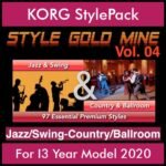 StyleGoldMine By PK Vol. 4  - Swing Jazz and Country Ballroom - 97 Styles for KORG I3 Year Model 2020 in STY format