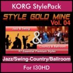 StyleGoldMine By PK Vol. 4  - Swing Jazz and Country Ballroom - 97 Styles for KORG I30HD in STY format