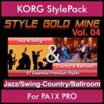 StyleGoldMine By PK Vol. 4  - Swing Jazz and Country Ballroom - 97 Styles for KORG PA1X PRO in STY format