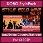 StyleGoldMine By PK Vol. 4  - Swing Jazz and Country Ballroom - 97 Styles for KORG XE20SP in STY format