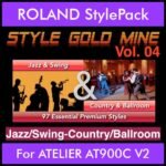 StyleGoldMine By PK Vol. 4  - Swing Jazz and Country Ballroom - 97 Styles for ROLAND ATELIER AT900C V2 in STL format