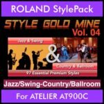 StyleGoldMine By PK Vol. 4  - Swing Jazz and Country Ballroom - 97 Styles for ROLAND ATELIER AT900C in STL format