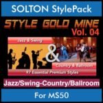 StyleGoldMine By PK Vol. 4  - Swing Jazz and Country Ballroom - 97 Styles for SOLTON MS50 in PAT format