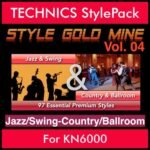 StyleGoldMine By PK Vol. 4 - Swing Jazz and Country Ballroom - 97 Styles for TECHNICS KN6000 in CMP format
