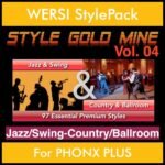 StyleGoldMine By PK Vol. 4  - Swing Jazz and Country Ballroom - 97 Styles for WERSI PHONX PLUS in STE format