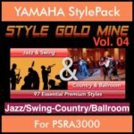 StyleGoldMine By PK Vol. 4  - Swing Jazz and Country Ballroom - 97 Styles for YAMAHA PSRA3000 in STY format