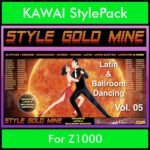 StyleGoldMine By PK Vol. 5 - Latin Ballroom Dancing - 65 Styles for KAWAI Z1000 in AL2 format