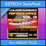 StyleGoldMine By PK Vol. 6  - Dance Pop Rock 1 - 60 Styles / Song Styles for KETRON MIDJAY PLUS in PAT format