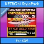StyleGoldMine By PK Vol. 6  - Dance Pop Rock 1 - 60 Styles / Song Styles for KETRON XD9 in PAT format