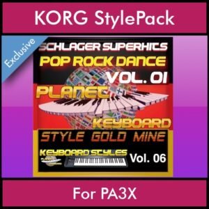 StyleGoldMine By PK Vol. 6  - Dance Pop Rock 1 - 60 Styles / Song Styles for KORG PA3X in STY format