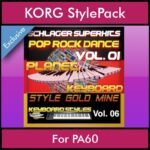 StyleGoldMine By PK Vol. 6  - Dance Pop Rock 1 - 60 Styles / Song Styles for KORG PA60 in STY format