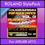StyleGoldMine By PK Vol. 6  - Dance Pop Rock 1 - 60 Styles / Song Styles for ROLAND ATELIER AT75 in STL format