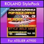 StyleGoldMine By PK Vol. 6  - Dance Pop Rock 1 - 60 Styles / Song Styles for ROLAND ATELIER AT900 in STL format