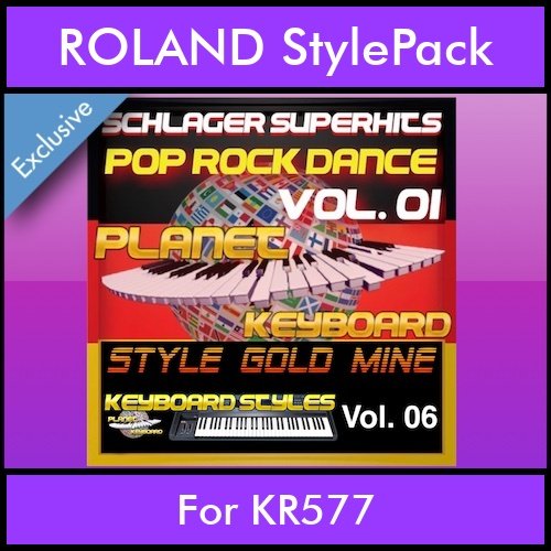 StyleGoldMine By PK Vol. 6  - Dance Pop Rock 1 - 60 Styles / Song Styles for ROLAND KR577 in STL format StyleGoldMine By PK Vol. 6  - Dance Pop Rock 1 - 60 Styles / Song Styles for ROLAND KR577 in STL format
