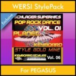 StyleGoldMine By PK Vol. 6  - Dance Pop Rock 1 - 60 Styles / Song Styles for WERSI PEGASUS in STY format