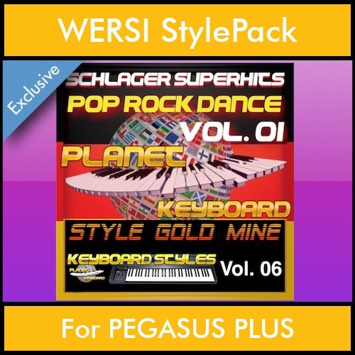 StyleGoldMine By PK Vol. 6  - Dance Pop Rock 1 - 60 Styles / Song Styles for WERSI PEGASUS PLUS in STE format StyleGoldMine By PK Vol. 6  - Dance Pop Rock 1 - 60 Styles / Song Styles for WERSI PEGASUS PLUS in STE format