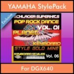 StyleGoldMine By PK Vol. 6  - Dance Pop Rock 1 - 60 Styles / Song Styles for YAMAHA DGX640 in STY format