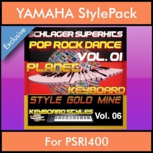 StyleGoldMine By PK Vol. 6 - Dance Pop Rock 1 - 60 Styles / Song Styles for YAMAHA PSRI400 in STY format