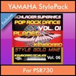 StyleGoldMine By PK Vol. 6  - Dance Pop Rock 1 - 60 Styles / Song Styles for YAMAHA PSR730 in STY format