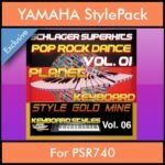 StyleGoldMine By PK Vol. 6  - Dance Pop Rock 1 - 60 Styles / Song Styles for YAMAHA PSR740 in STY format
