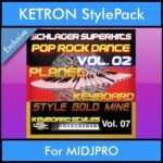 StyleGoldMine By PK Vol. 7  - Dance Pop Rock 2 - 60 Styles / Song Styles for KETRON MIDJPRO in KST format