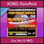 StyleGoldMine By PK Vol. 7  - Dance Pop Rock 2 - 60 Styles / Song Styles for KORG PA1X PRO in STY format
