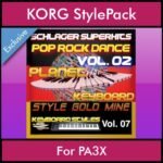 StyleGoldMine By PK Vol. 7  - Dance Pop Rock 2 - 60 Styles / Song Styles for KORG PA3X in STY format