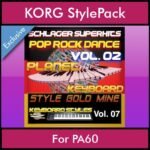 StyleGoldMine By PK Vol. 7  - Dance Pop Rock 2 - 60 Styles / Song Styles for KORG PA60 in STY format
