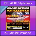 StyleGoldMine By PK Vol. 7  - Dance Pop Rock 2 - 60 Styles / Song Styles for ROLAND ATELIER AT900 V2 in STL format