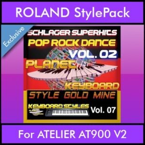 StyleGoldMine By PK Vol. 7  - Dance Pop Rock 2 - 60 Styles / Song Styles for ROLAND ATELIER AT900 V2 in STL format