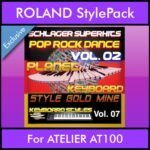 StyleGoldMine By PK Vol. 7  - Dance Pop Rock 2 - 60 Styles / Song Styles for ROLAND ATELIER AT100 in STL format