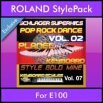 StyleGoldMine By PK Vol. 7  - Dance Pop Rock 2 - 60 Styles / Song Styles for ROLAND E100 in STL format