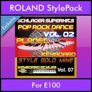 StyleGoldMine By PK Vol. 7  - Dance Pop Rock 2 - 60 Styles / Song Styles for ROLAND E100 in STL format