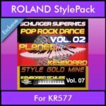 StyleGoldMine By PK Vol. 7  - Dance Pop Rock 2 - 60 Styles / Song Styles for ROLAND KR577 in STL format