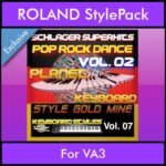 StyleGoldMine By PK Vol. 7  - Dance Pop Rock 2 - 60 Styles / Song Styles for ROLAND VA3 in STL format