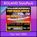 StyleGoldMine By PK Vol. 7  - Dance Pop Rock 2 - 60 Styles / Song Styles for ROLAND VA7 STH in STL format