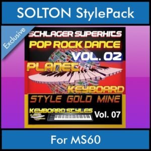 StyleGoldMine By PK Vol. 7  - Dance Pop Rock 2 - 60 Styles / Song Styles for SOLTON MS60 in PAT format