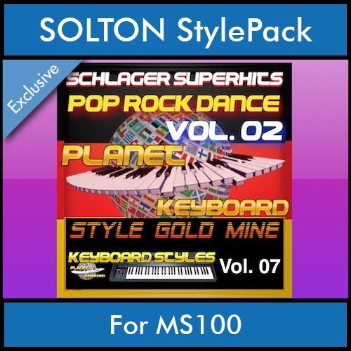 StyleGoldMine By PK Vol. 7  - Dance Pop Rock 2 - 60 Styles / Song Styles for SOLTON MS100 in PAT format StyleGoldMine By PK Vol. 7  - Dance Pop Rock 2 - 60 Styles / Song Styles for SOLTON MS100 in PAT format