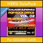 StyleGoldMine By PK Vol. 7  - Dance Pop Rock 2 - 60 Styles / Song Styles for WERSI GOLDEN GATE in STY format