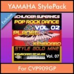 StyleGoldMine By PK Vol. 7  - Dance Pop Rock 2 - 60 Styles / Song Styles for YAMAHA CVP909GP in STY format